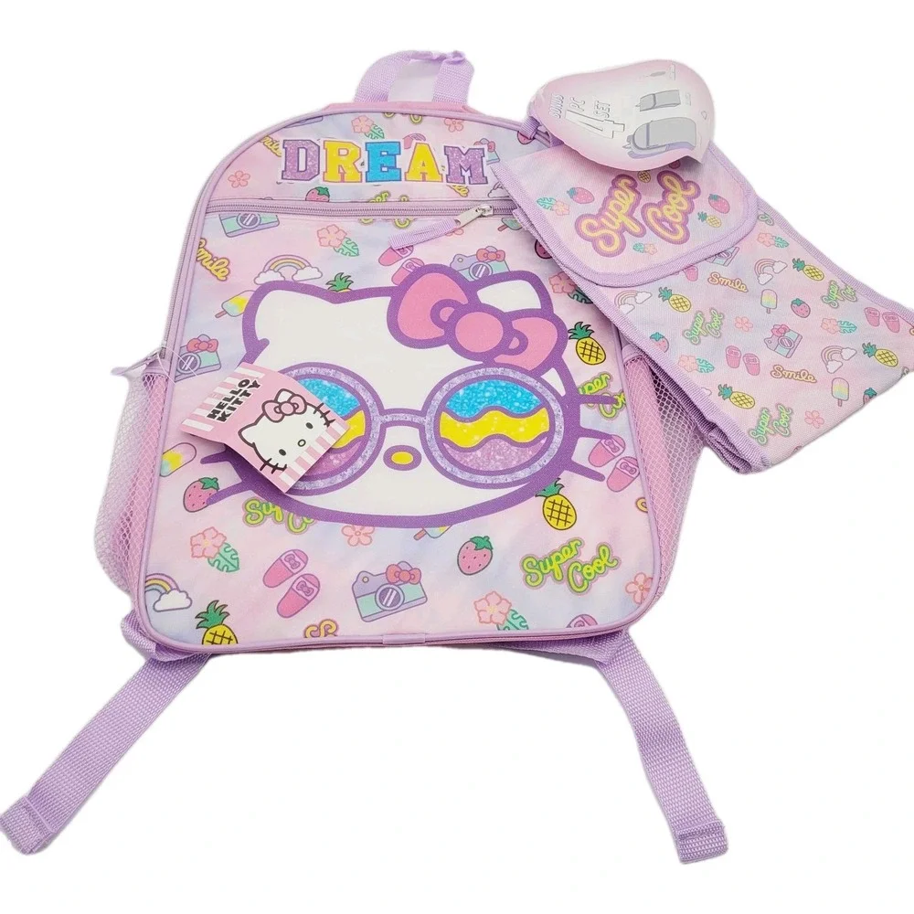 Hello‎ Kitty Backpack Insulated Lunch Bag Set 16